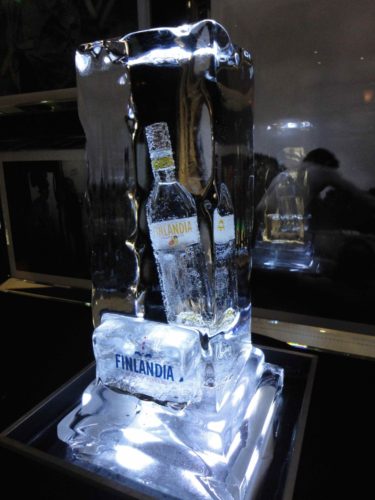 Finlandia Bottle in Ice low res 375x500 - Ice Sculpture Commissions In London