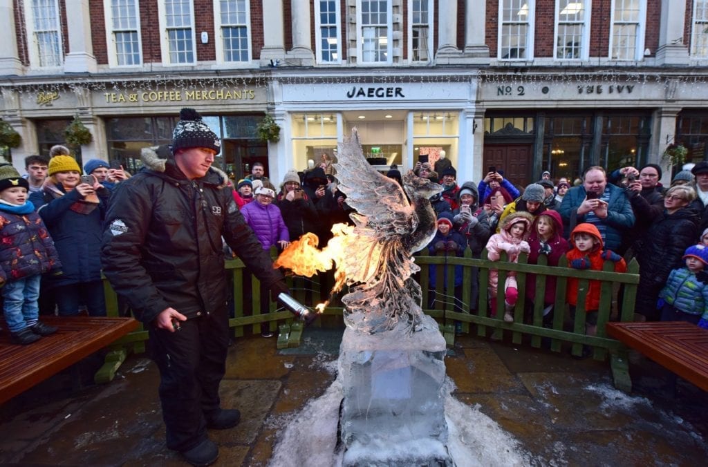 Live Ice Carving at York Ice Trail